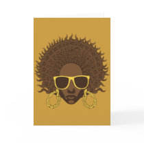 Afro Cool Greeting Card