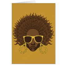Afro Cool Greeting Card