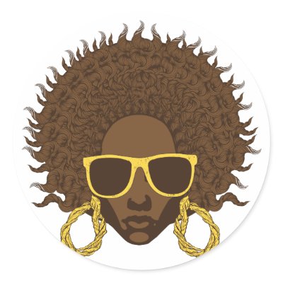 Afro Cool Stickers by brev87