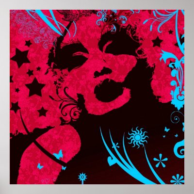 AFRO DIVA RED POSTERS by Vincefraser