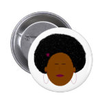 Afro girl button