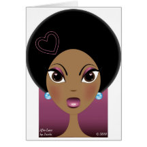 Afro Love Greeting Card
