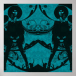 Afro Queen Blue Posters