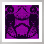 Afro Queen Purple Poster