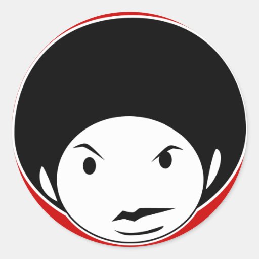 Afro style stickers