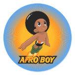 AfroBoy! Round Sticker