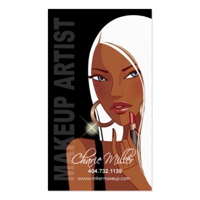Afrocentric "Cocoa Beauty" Makeup Artist by StylishBusinessCards