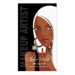 Afrocentric "Cocoa Beauty" Makeup Artist business cards
