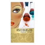 Afrocentric Makeup Artist Illustration business cards