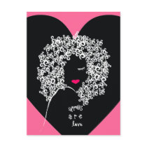 Afros Are Love postcard