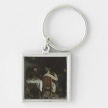 After Dinner at Ornans, 1848 Keychains