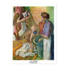After The Bath By Edgar Degas Post Cards