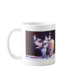 "Afterglow" Art Glass & Floral Watercolor Coffee Mugs