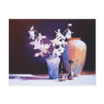"Afterglow" Art Glass & Floral Watercolor Postcards