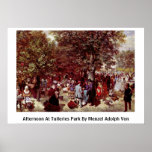 Afternoon At Tuileries Park By Menzel Adolph Von Print