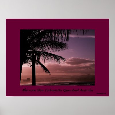 Afternoon Glow Coolangatta Queensland Australia Print by shanmaree