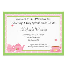 Afternoon Tea Custom Invites