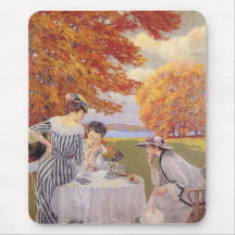 Afternoon tea in the park mousepad
