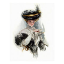 Afternoon Tea Lady Post Cards