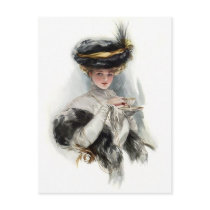 Afternoon Tea Lady Post Cards