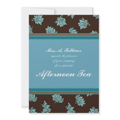 Afternoon Tea Modern Chintz Invitation by stationerybox