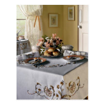 Afternoon tea setting post card