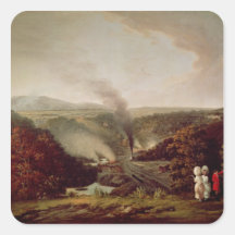 Afternoon view of Coalbrookdale, 1777 Square Stickers