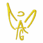 AG Angel Black Polo - Gold Angel embroidered shirts