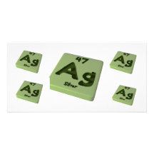 Ag Silver Photo Greeting Card