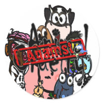 Against Animal Cruelty Stickers