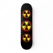 Against Atomic Power!Yellow sign against radiation Skate Decks