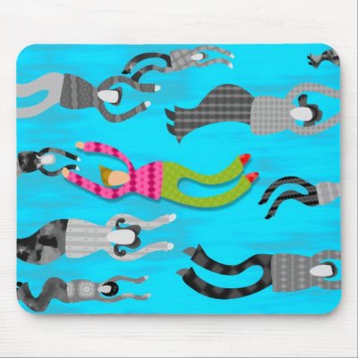 against-the-flow mouse pads by prawny