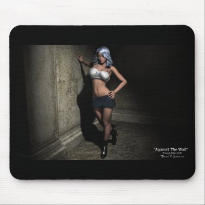 Against the Wall - Sexy Pin Up Artwork Mousepad by sexyshirts2