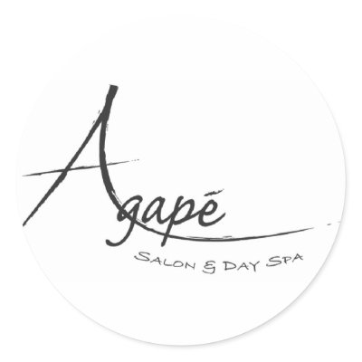Agape Salon and day Spa Round Sticker by elizjesse