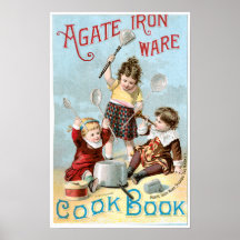 Agate Iron Ware Vintage Cookbook Ad Art Print