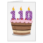 Age 110 on Birthday Cake Cards