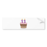 Age 11 on Birthday Cake Bumper Sticker