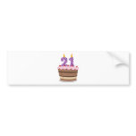 Age 21 on Birthday Cake Bumper Sticker