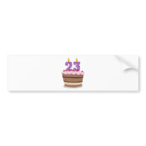 Age 23 on Birthday Cake Bumper Sticker