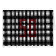 Age 50 Dotty Birthday Card