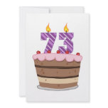 Age 73 on Birthday Cake invitations