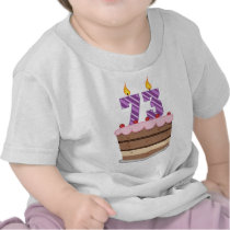 Age 73 on Birthday Cake Tshirts
