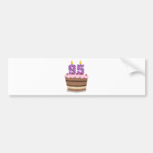 Age 95 on Birthday Cake Bumper Stickers