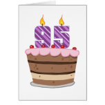 Age 95 on Birthday Cake Greeting Cards