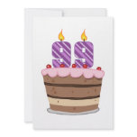 Age 99 on Birthday Cake Personalized Invite