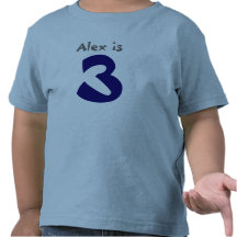 Age and Name  Customisable 3rd Birthday Tshirt