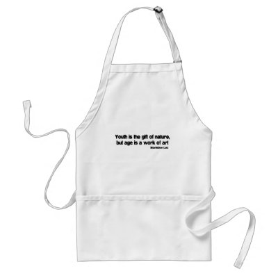 Age Is A Work Of Art quote Apron by quoted