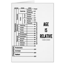 Age Is Relative (Geological Time Humour) cards