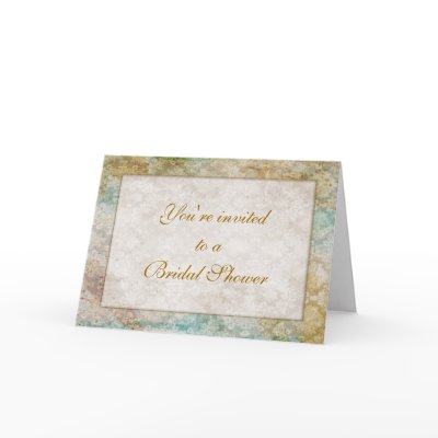 Aged Damask Bridal Shower Invitation by StarStock