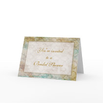 Aged Damask Bridal Shower Invitation